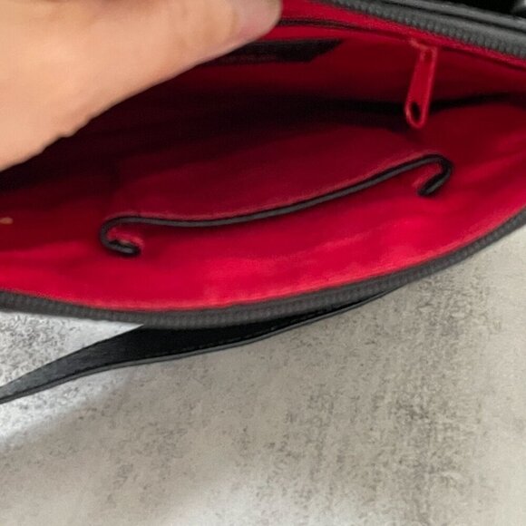 Vintage Hobo International Rectangular Black Leather Zip Crossbody Shoulder Bag - Picture 4 of 12